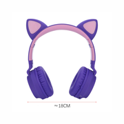 Audífonos Bluetooth Orejas De Gato Para Niños