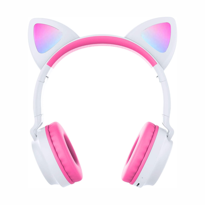 Audífonos Bluetooth Orejas De Gato Para Niños