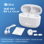 Audífonos In-ear Bluetooth 6 Horas De Batería Aut203 1hora