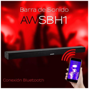 Barra De Sonido Aiwa 40 Watts Bluetooth Control Remoto Sbh1
