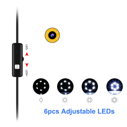 Cámara Endoscopio Para Celular Y Pc Usb Android 6 Led 5 Mts