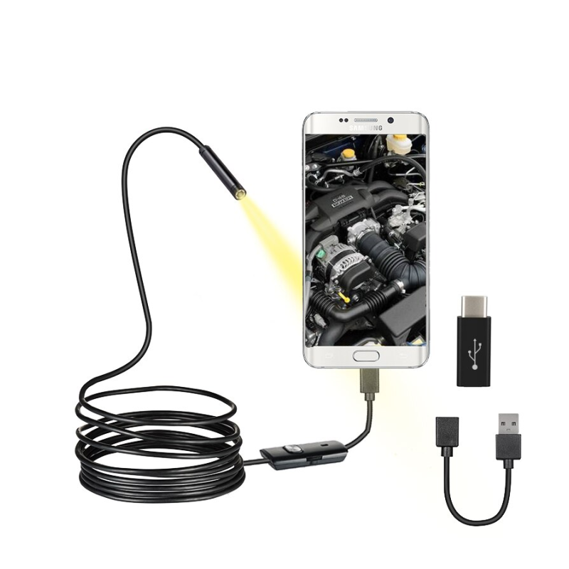 Cámara Endoscopio Para Celular Y Pc Usb Android 6 Led 5 Mts