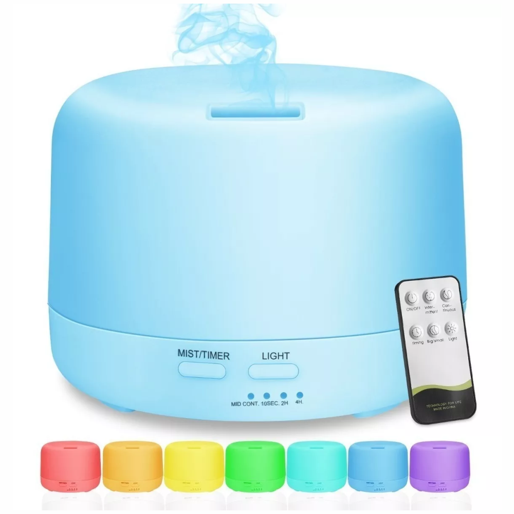 Humidificador Difusor De Aromas Led 7 Colores 500ml + Esencia – TecnoHogarJS