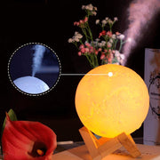 Humificador Difusor Luna Aroma 3 Toques Led Lampara Con Base