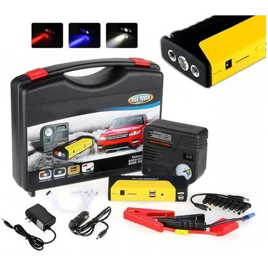 Iniciador Arrancador Baterias Carro Moto Compresor Kit 12v