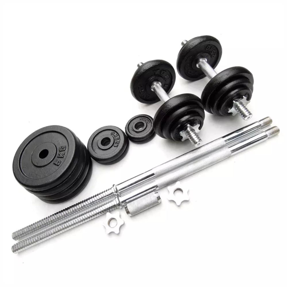 Kit Mancuernas Pesas 50 Kilos 100 Libras + Estuche Gymn