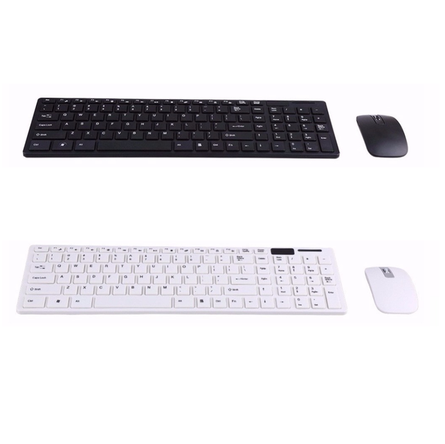 Genérica Teclado Mouse Inalámbrico - White (DM-K06)