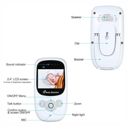 Monitor Para Bebe Cámara Inalámbrica Visión Nocturna