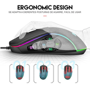 Mouse Gamer 7 Botones Con Luces Led Weibo S320