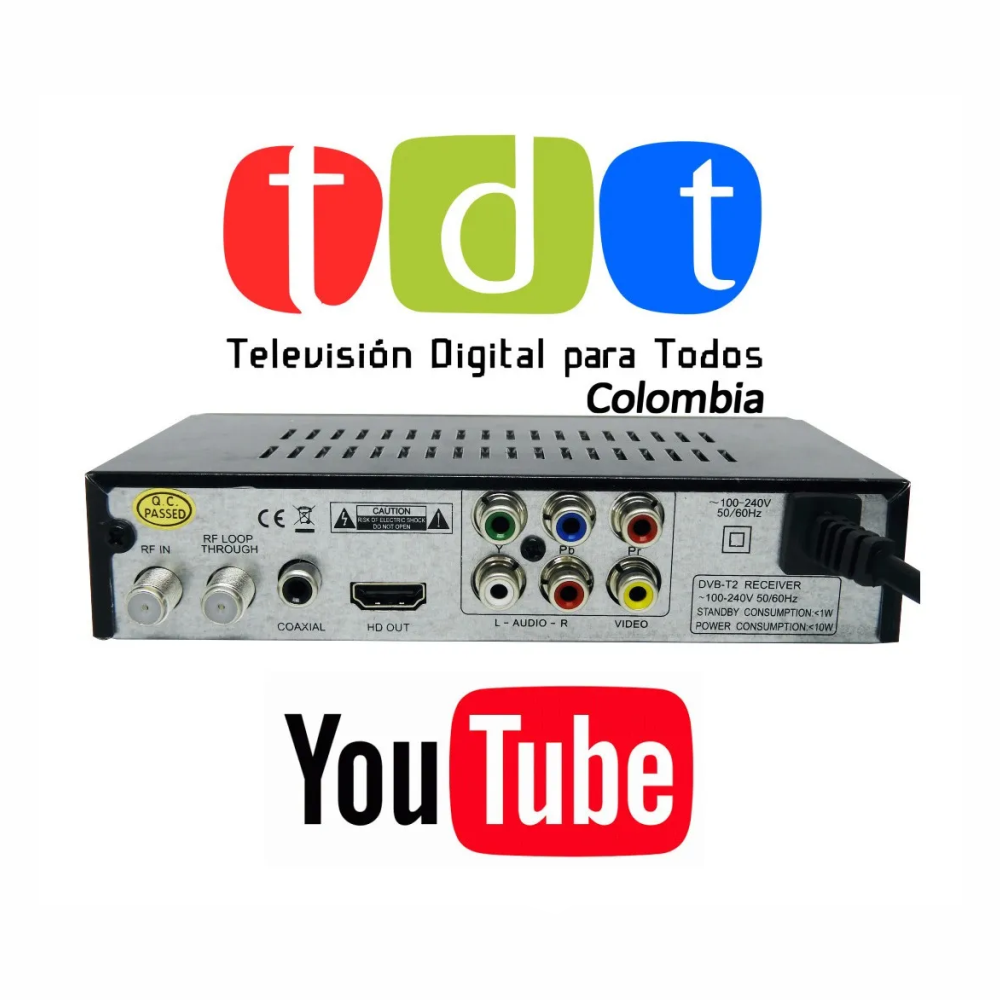 Decodificador Sintonizador TDT Canales Nacionales Digitales