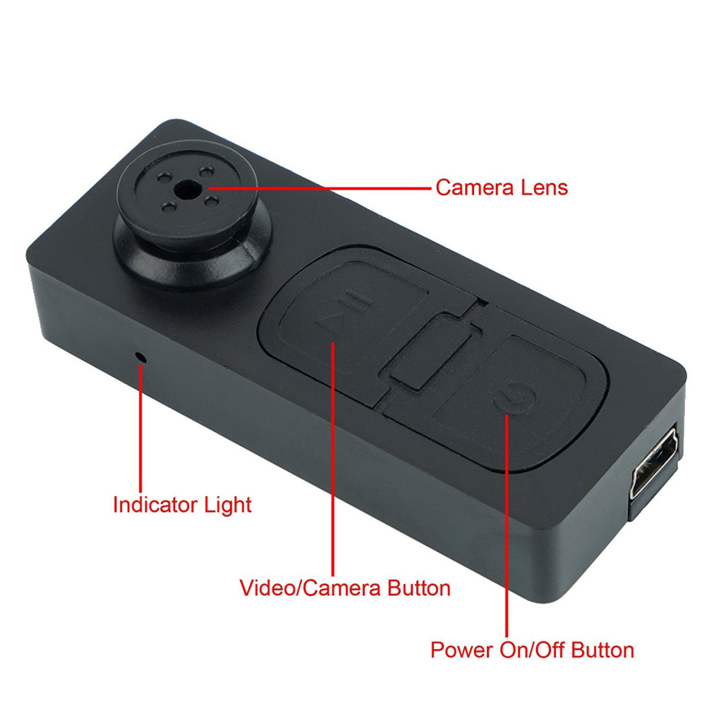 Mini cámara espía HD oculta en botón para móviles - Todoelectronica